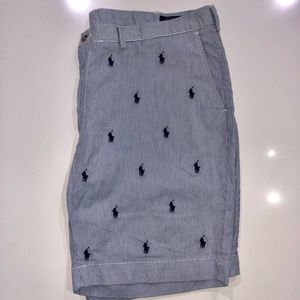 Polo Ralph Lauren white blue stripe shorts size 42